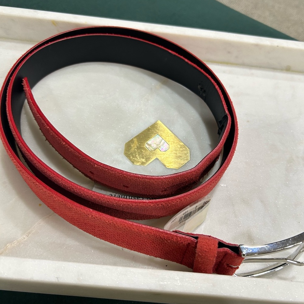 Red Leather Belt